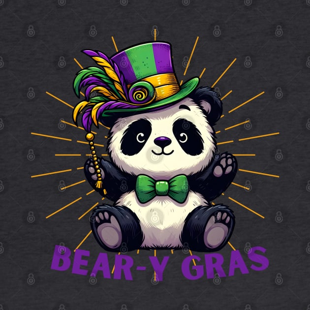 Mardi Gras black and white panda by Japanese Fever